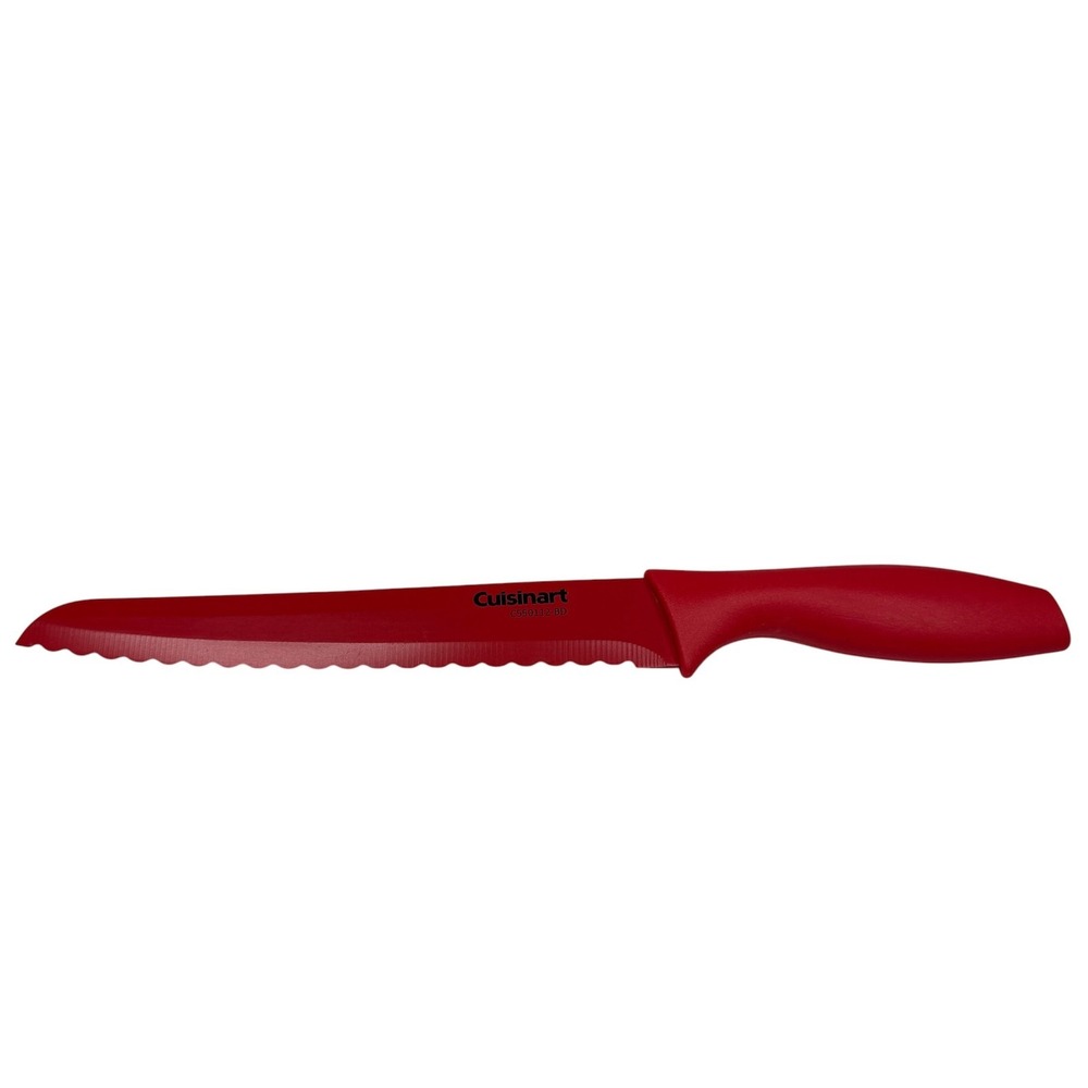 Cuisinart C550112-BD 8" Red Serrated Bread / Utility Knife Stainless Steel Blade